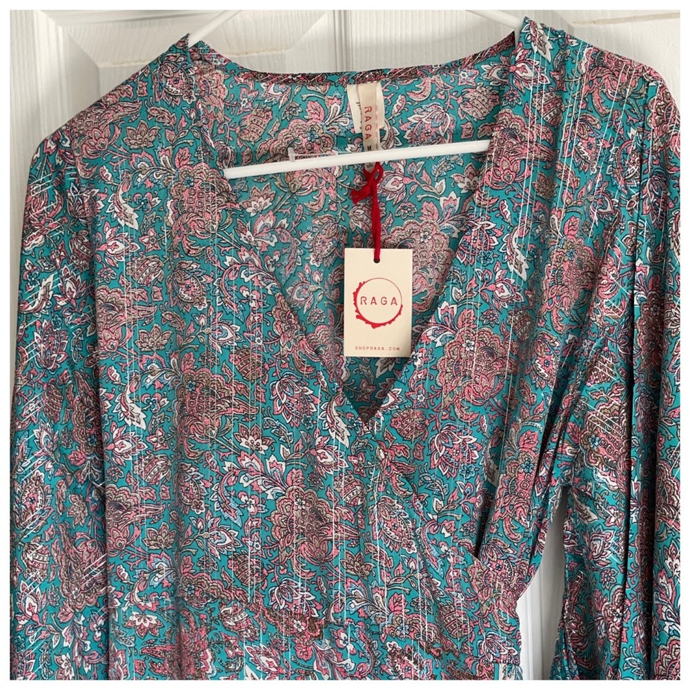 RAGA DRESS KASSIE WRAP DRESS KIMONO SIZE M - Picture 6 of 12
